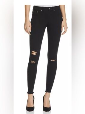 Just Black Black Skinny Jeans With Branded Waist Label